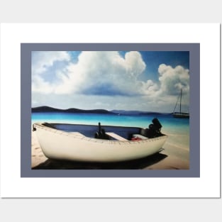 Dinghy on Sandy Cay - British Virgin Islands Posters and Art